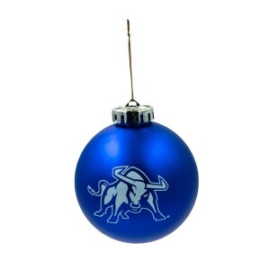 Aggie bull metallic blue shatterproof christmas ornament